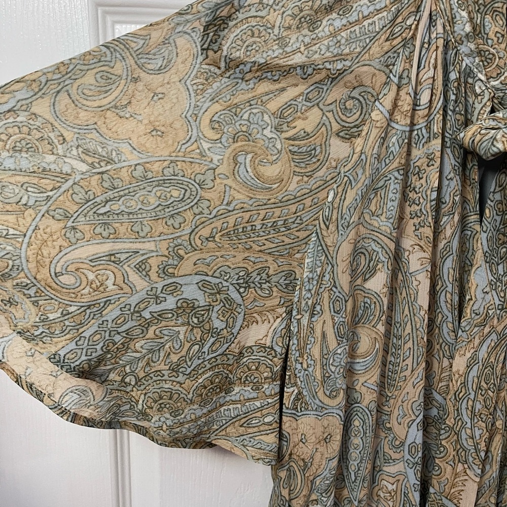 Lauren Ralph Lauren Women's Paisley Georgette Tie-Neck Dress~ NWT! - Picture 11 of 14